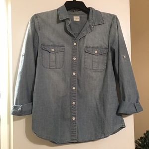 J. Crew dark chambray button down
